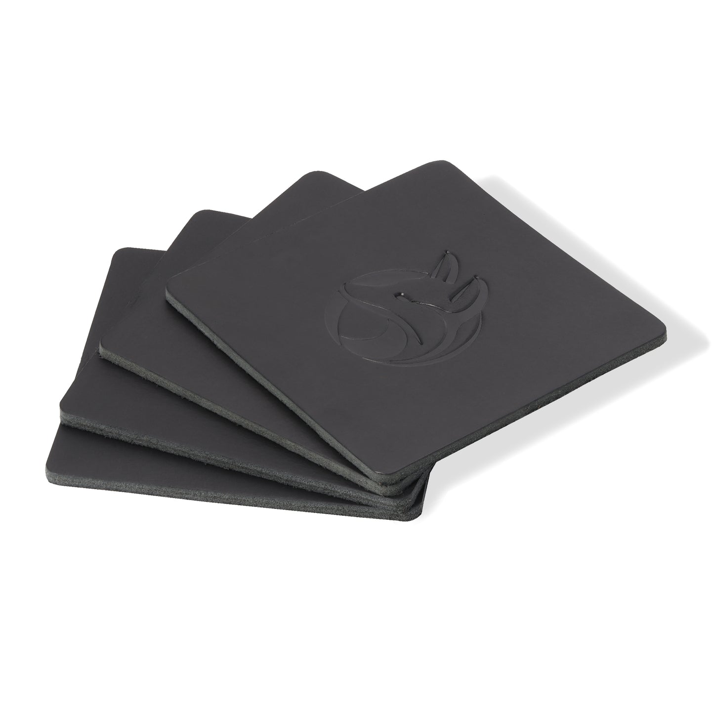 Blue Fox Entertainment Black Leather Coaster Set